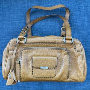 Tod's Camel Leather Shoulder Bag